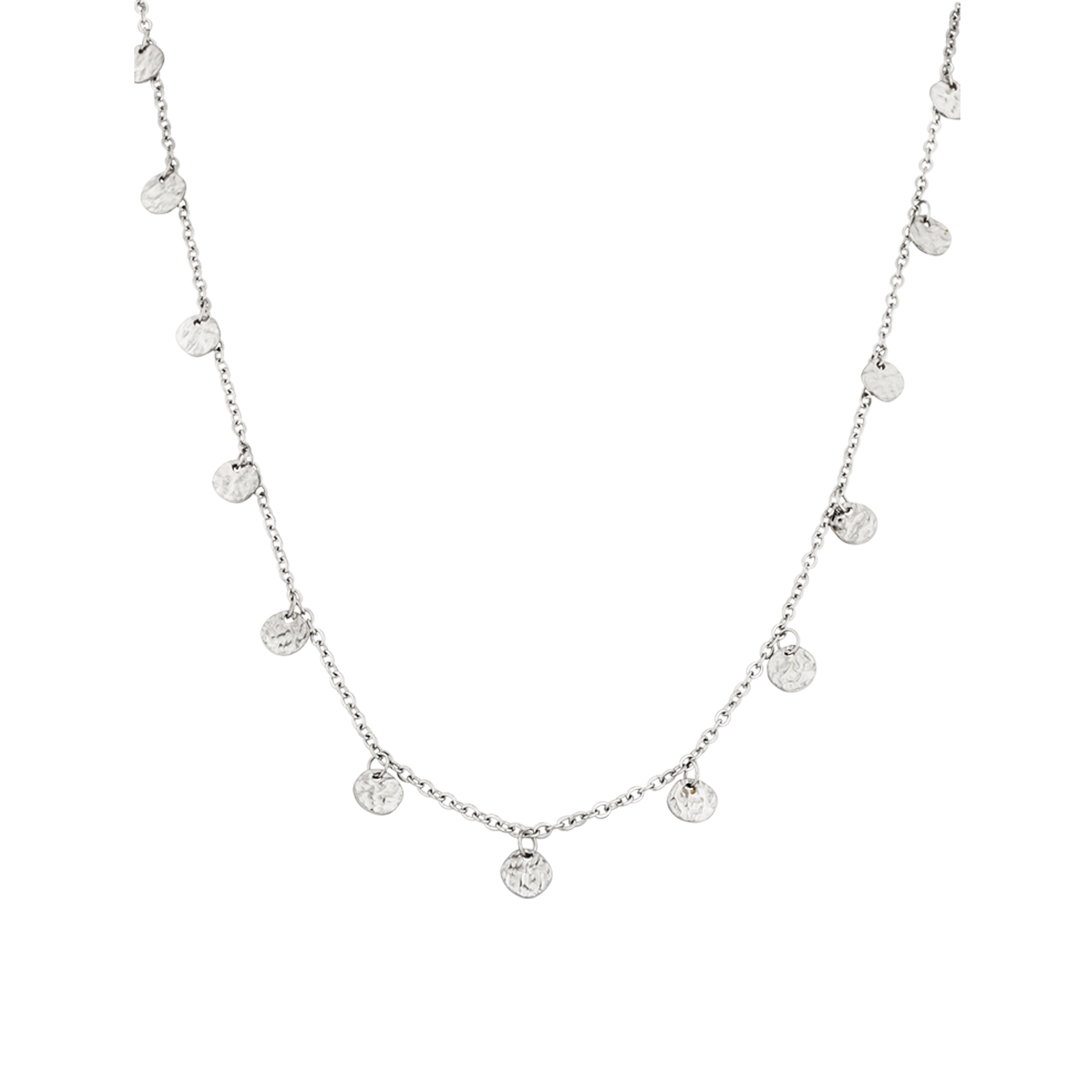 PURELEI Malihini Kette aus nickelfreiem Silber mit kleinen Coins, elegant und vielseitig für Layering-Styles.