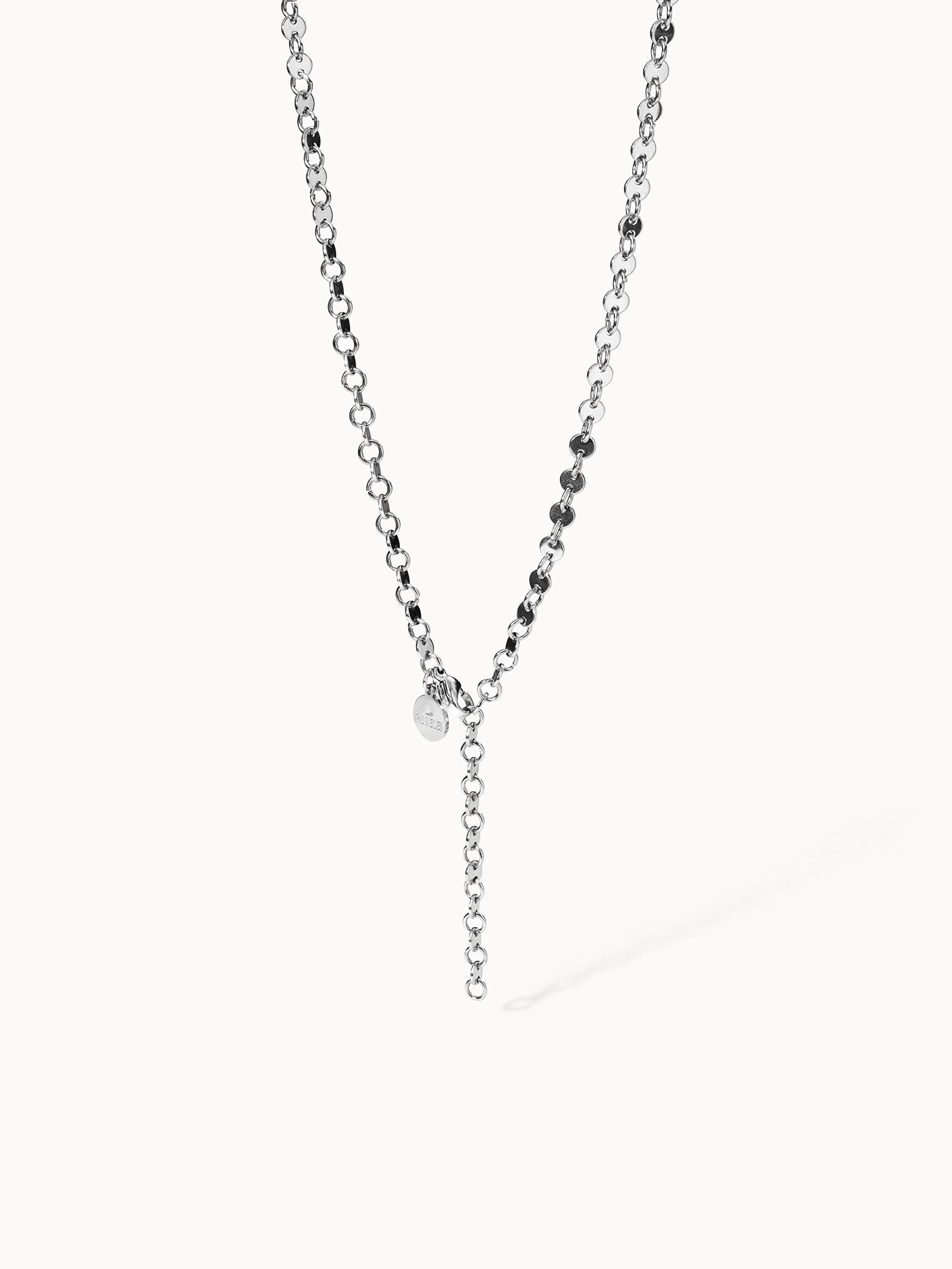 Purelei Pure Kette aus nickelfreiem Silber, verstellbar, modernes Y-Design mit feinem Spiegel-P, clean & elegant.