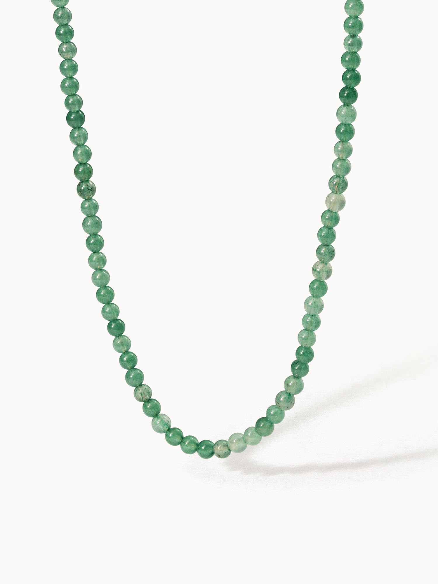 PURELEI Aventurine Kette mit grünen Edelsteinperlen, elegant und zeitlos für natürliche Balance und Stil.