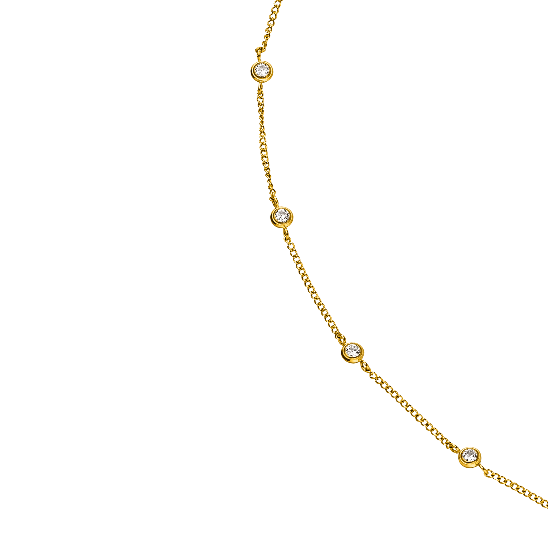 Goldene Kette mit funkelnden Zirkonia von PURELEI, elegant und feminin.