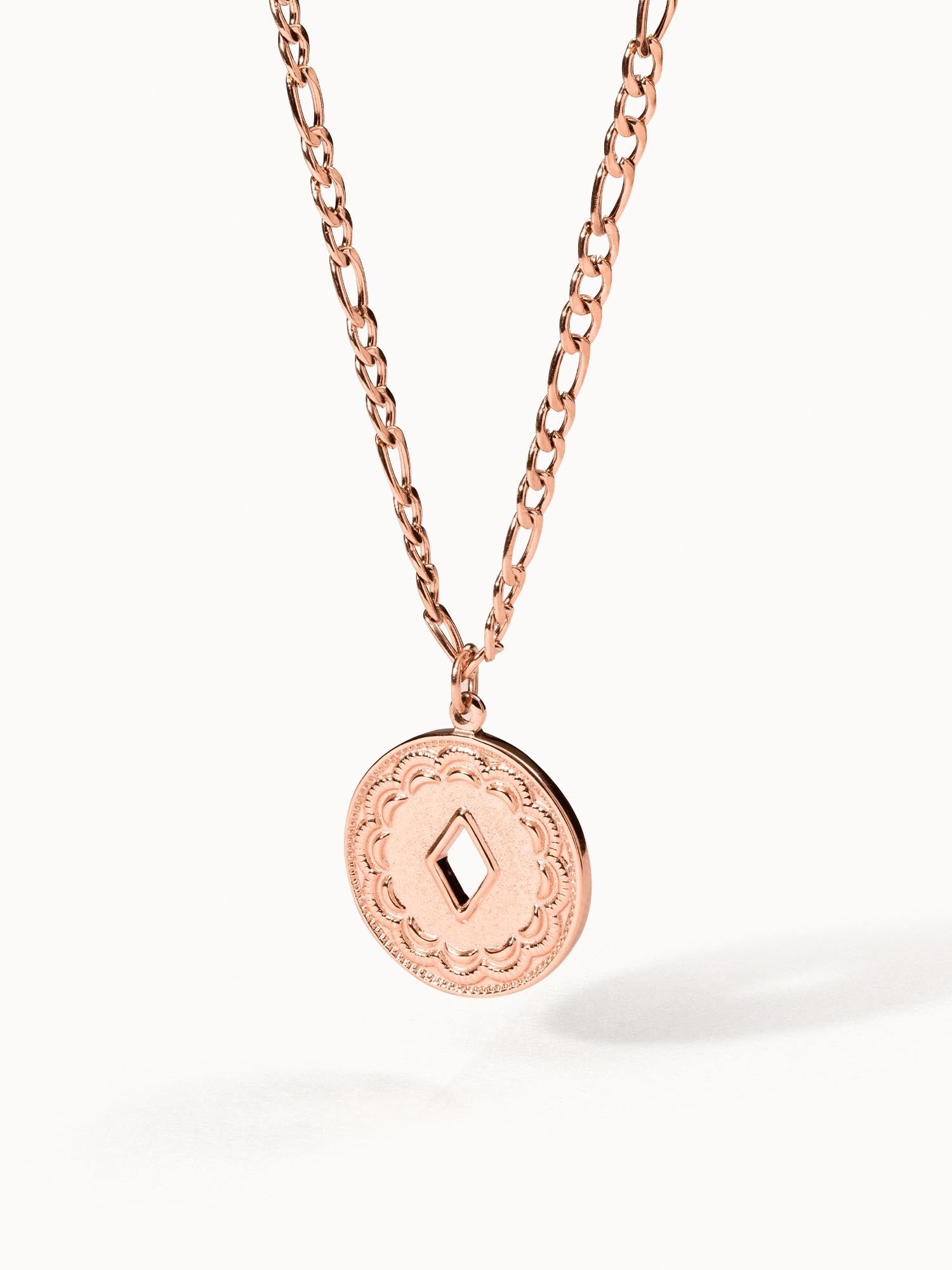 PURELEI Lolani Kette aus rosévergoldetem Edelstahl mit filigraner Ausstanzung, elegant und feminin, nickelfrei.