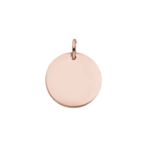 Plate Charm Roségoldener Edelstahl-Anhänger mit glatter Oberfläche, eleganter Island-Spirit von PURELEI.