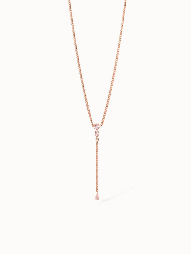 Roségoldene Kette mit zartem Anhänger, PURELEI, elegant und feminin.