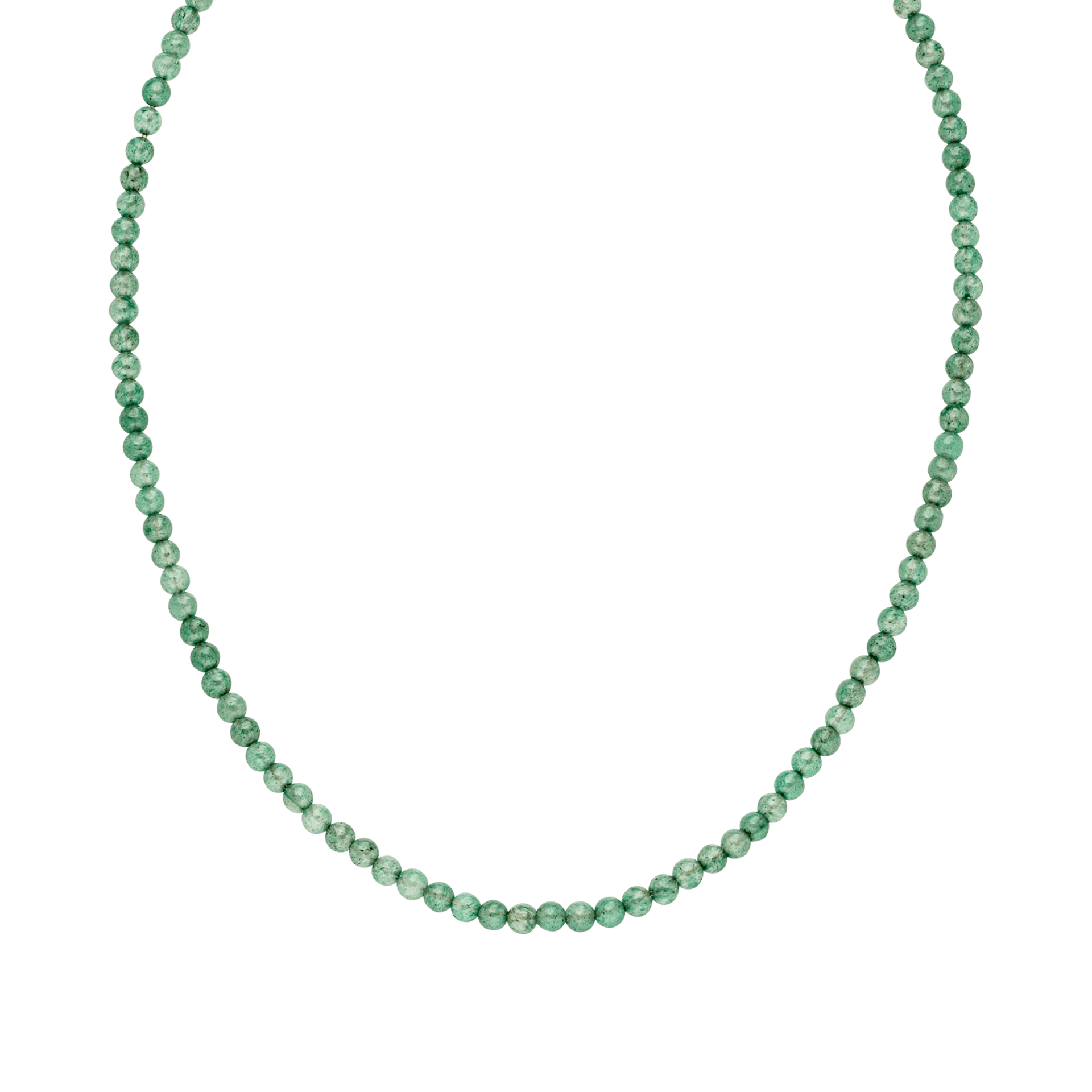 PURELEI Aventurine Kette mit grünen Natursteinperlen, verstellbar, nickelfrei und elegant für inneres Gleichgewicht.