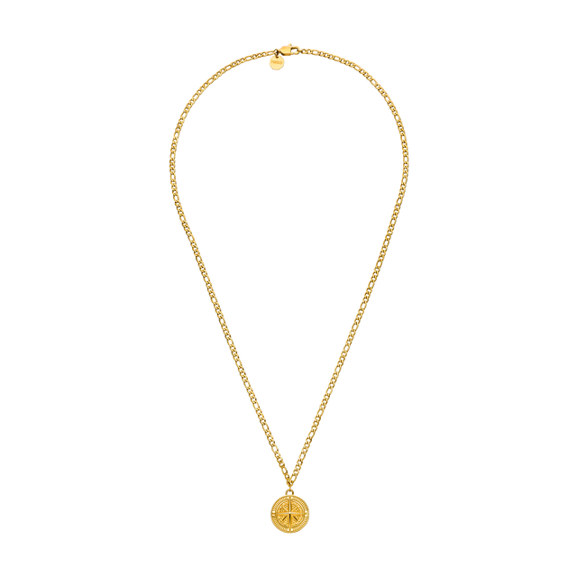Goldene Kette mit Kompass-Anhänger von PURELEI, elegant und zeitlos.