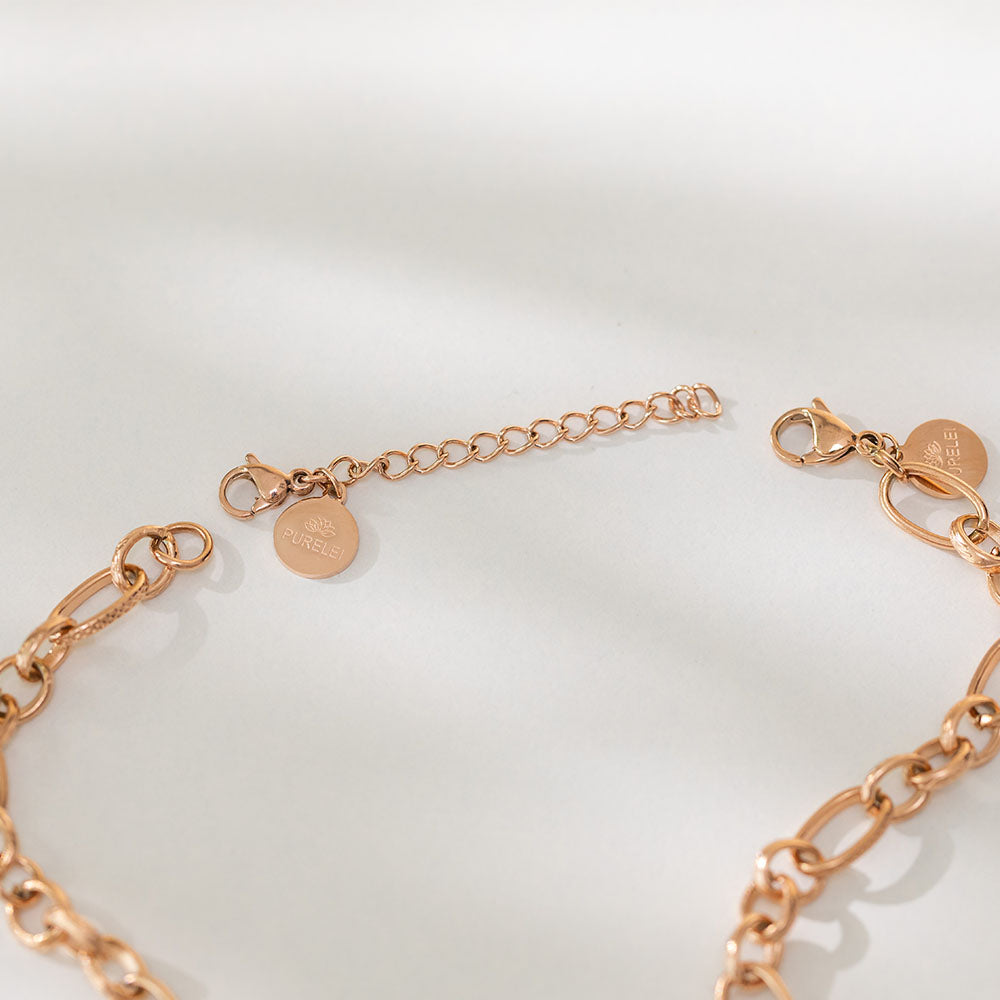 Extender Universal Kette in edlem 18K Roségold mit feiner Gliederkette, naturverbundene Eleganz von PURELEI.