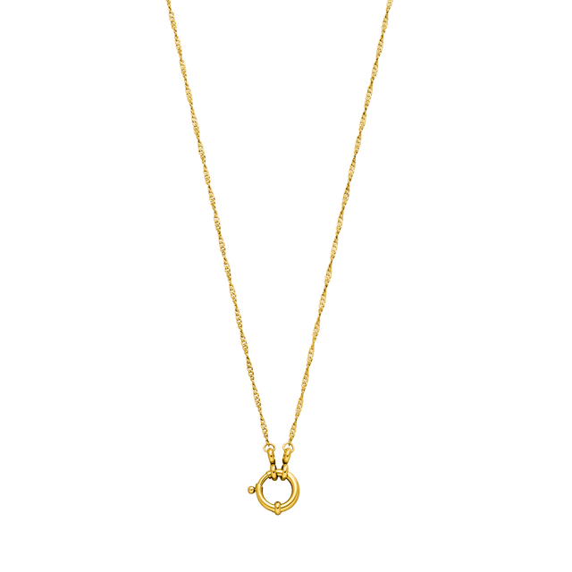 PURELEI Lokahi Charm Kette gold, filigran gedrehte Edelstahlkette, minimalistisch und elegant, wasserfest und nickelfrei.