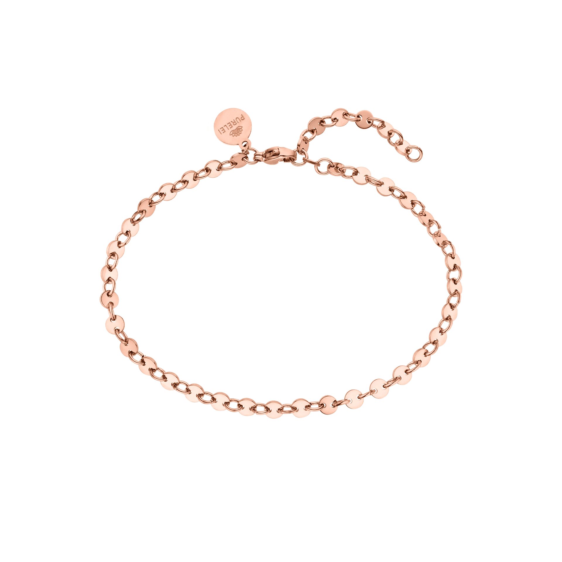 Roségoldenes Armband mit ovalen Gliedern, elegant und zeitlos – PURELEI.