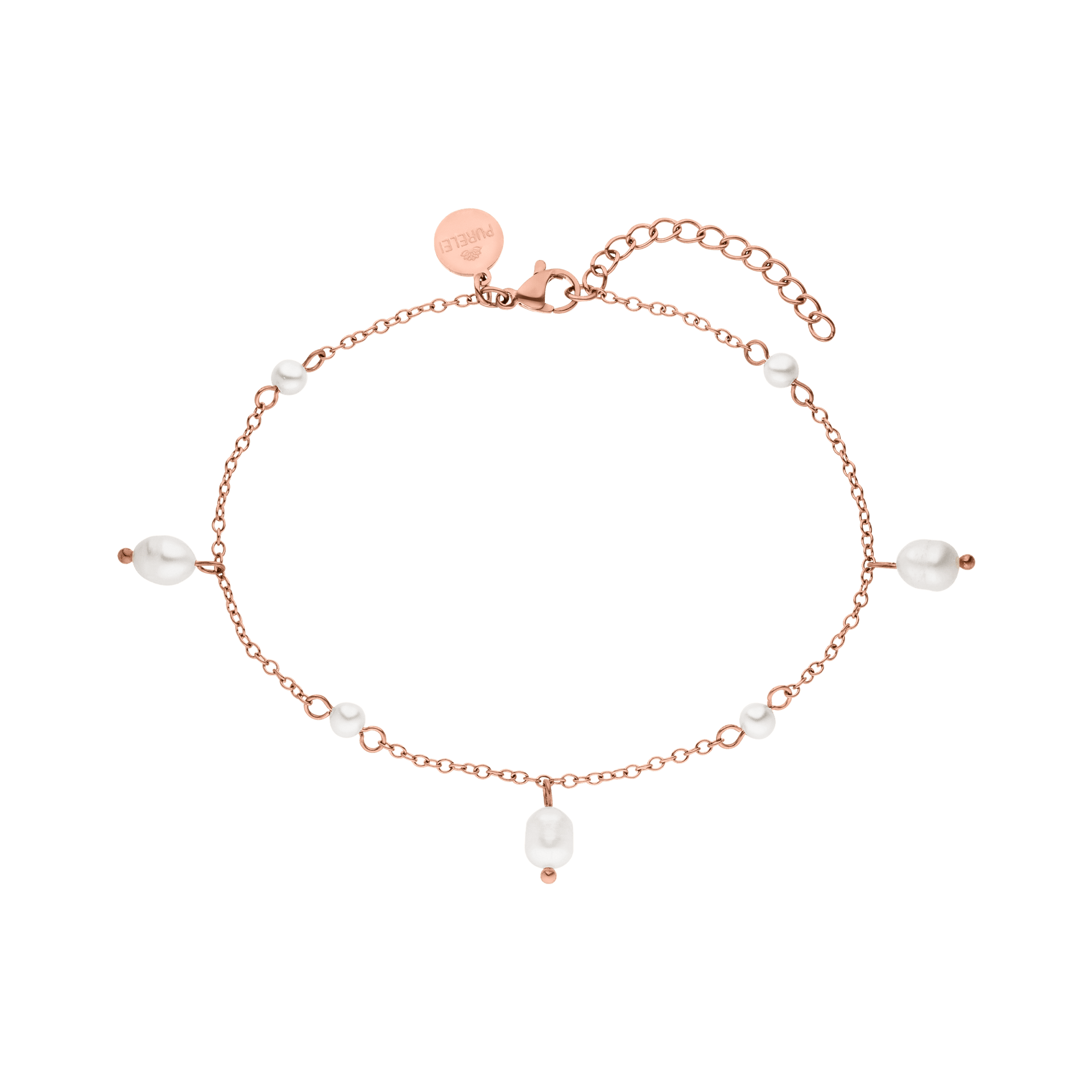 Roségoldenes Armband mit Perlen, elegant und feminin, von PURELEI.