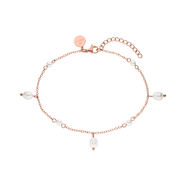 Roségoldenes Armband mit Perlen, elegant und feminin, von PURELEI.