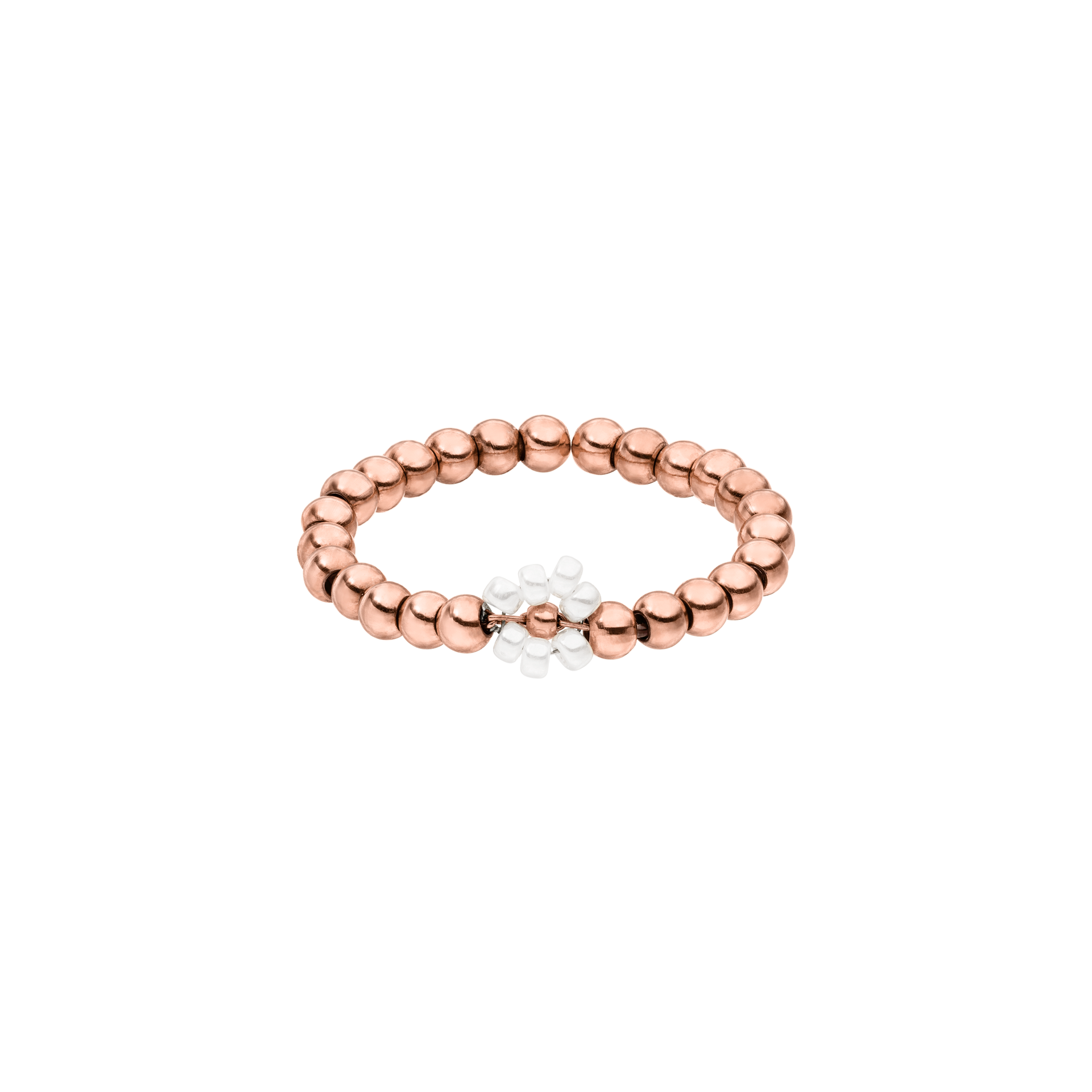 Roségoldenes Bead-Armband von PURELEI, elegant und modern mit glänzenden Kugeln.