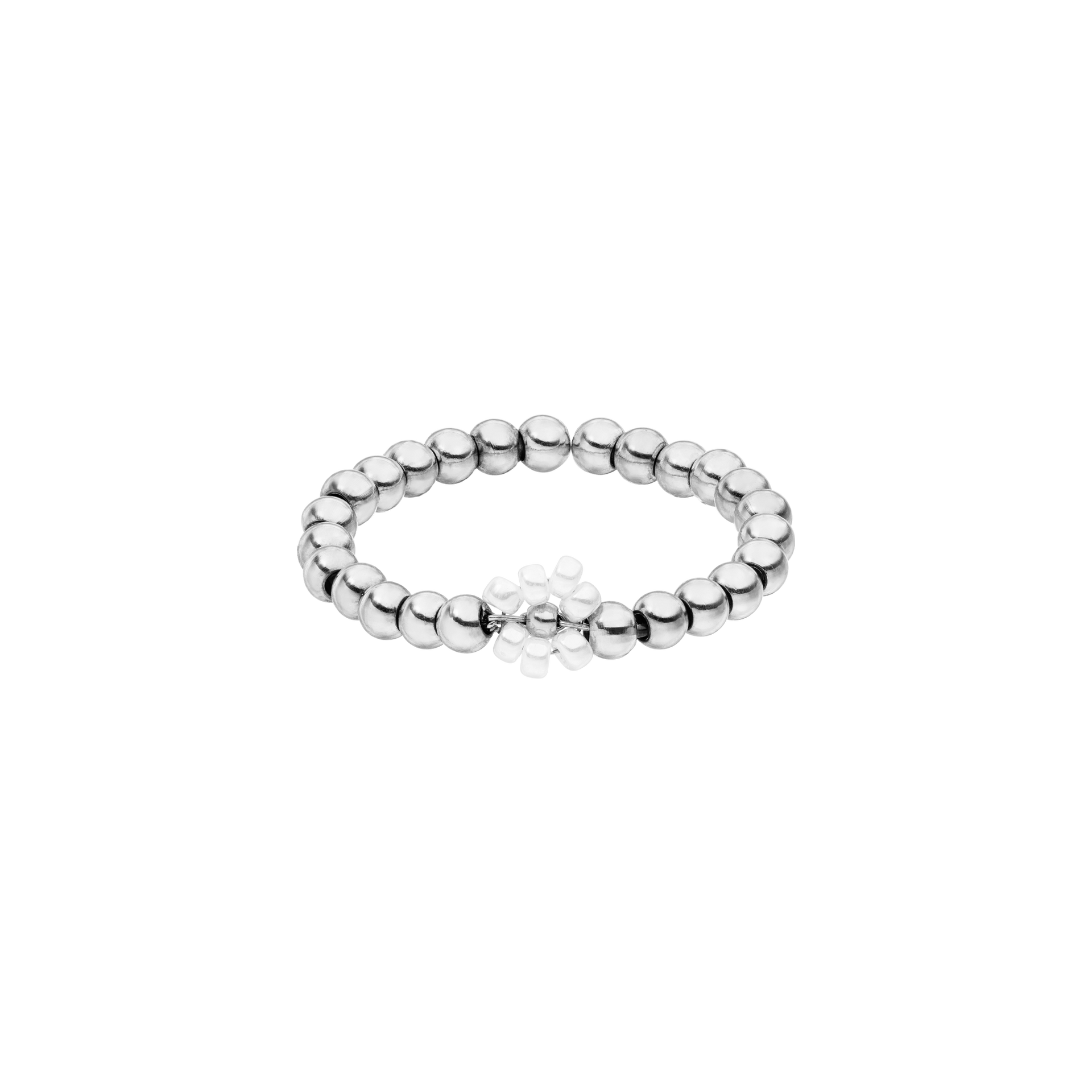 Silberner Ring aus glänzenden Perlen, elegant und zeitlos, von PURELEI.