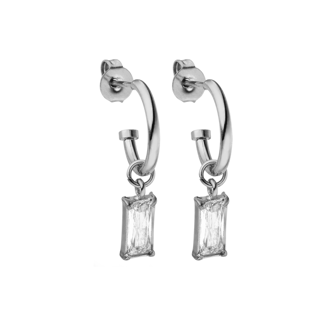 Shine Bright Ohrringe aus nickelfreiem, vergoldetem Edelstahl mit funkelndem Zirkonia-Anhänger, elegant und zeitlos.