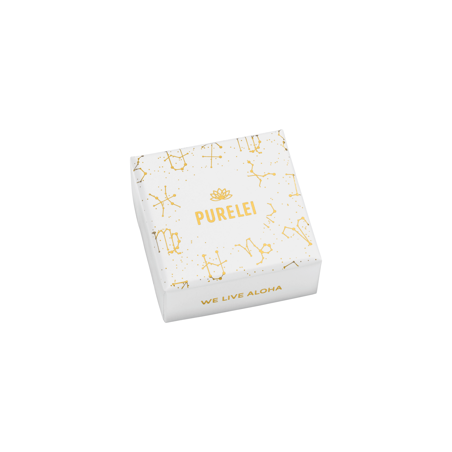PURELEI Widder Zodiac Charm aus 18K vergoldetem Edelstahl in elegantem Design mit Aloha-Spirit im weißen Box-Set